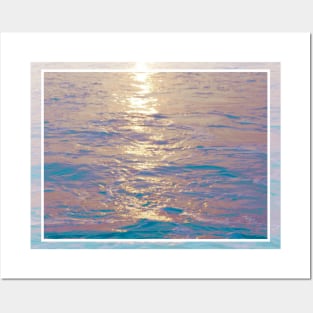 Blush sunset on a calm Indian beach: abstract nature photography Posters and Art